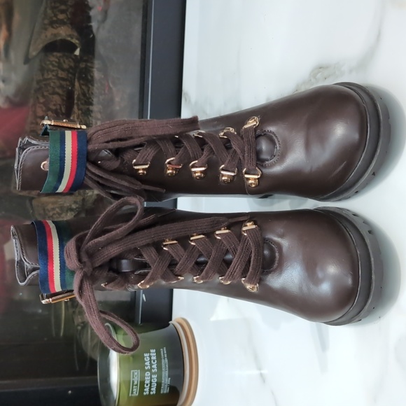 JustFab Deep Brown High Heeled Boots - Picture 7 of 7